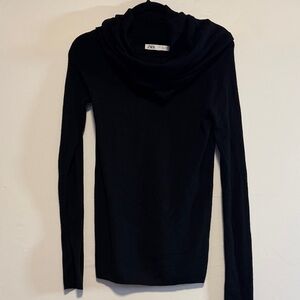 LOFT Women's Black Cowl Neck Sweater